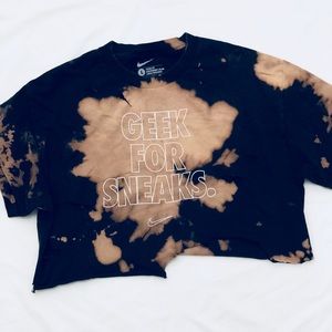 Black destroyed Nike crop top